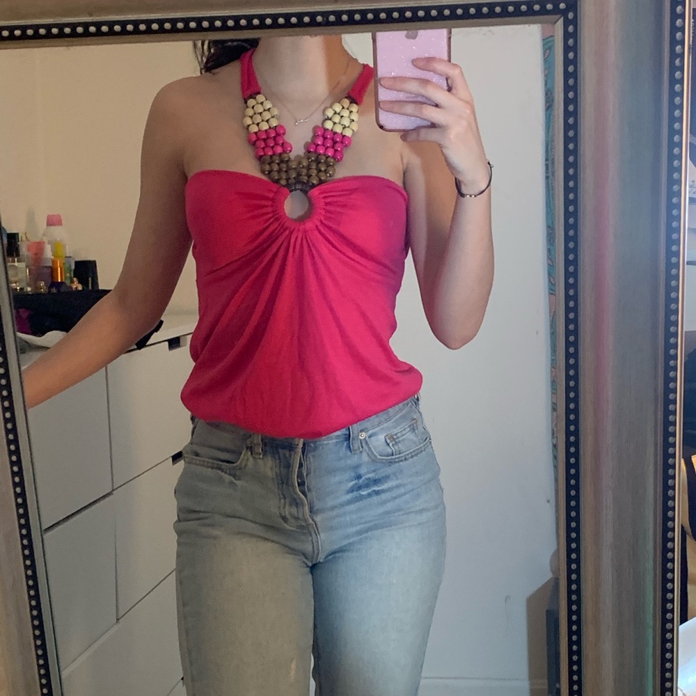 Vintage beaded halter top